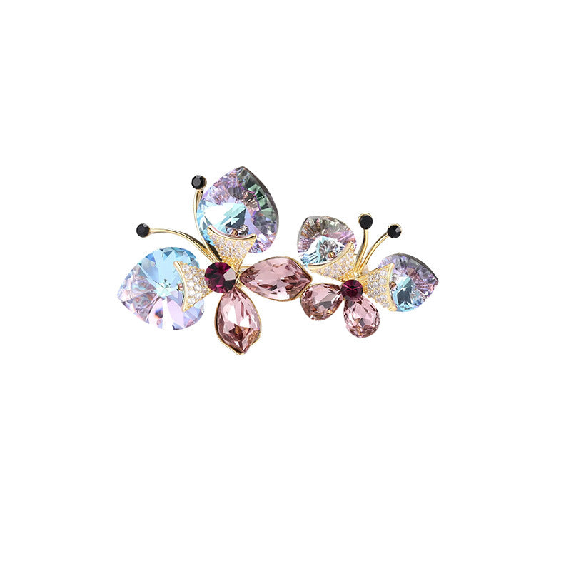 Super Sparkling Love Crystal Butterfly Brooch