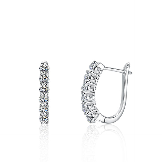 s925 silver earrings moissanite earrings female geometric precision quality
