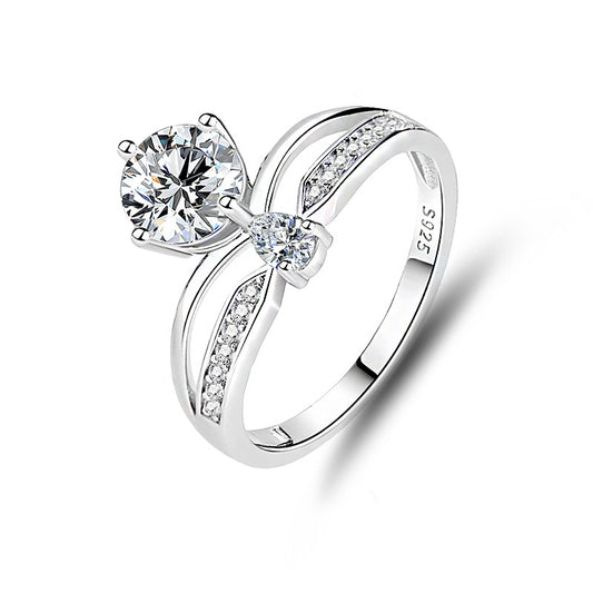 Original 1 carat moissanite ring S925 sterling silver for women