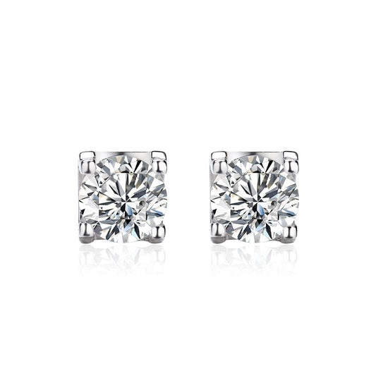 Bull head earrings S925 sterling silver diamond ear bone studs